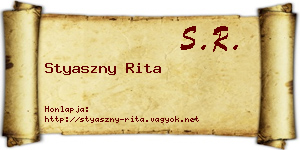 Styaszny Rita névjegykártya